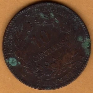 A243: FRANCIA Republique Francais: Moneta Coin 10 Centimes A - Picture 1 of 1