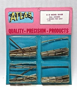 Atlas HO Scale #170 Code 83 Rail Joiners Nickel Silver (192 Pcs) Brand New - Picture 1 of 3