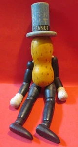 Antique 1930's Mr. Peanut Wooden WOOD Figure Toy VINTAGE - Picture 1 of 3
