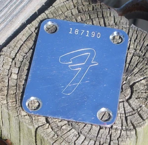 Targa da collo con logo Fender CBS F 1966 vintage anni 60 - Foto 1 di 4