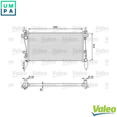 RADIATOR ENGINE COOLING 701718 FOR PEUGEOT FIAT FIORINO/Box/Body/MPV QUBO 1.2L - Image 1 of 4