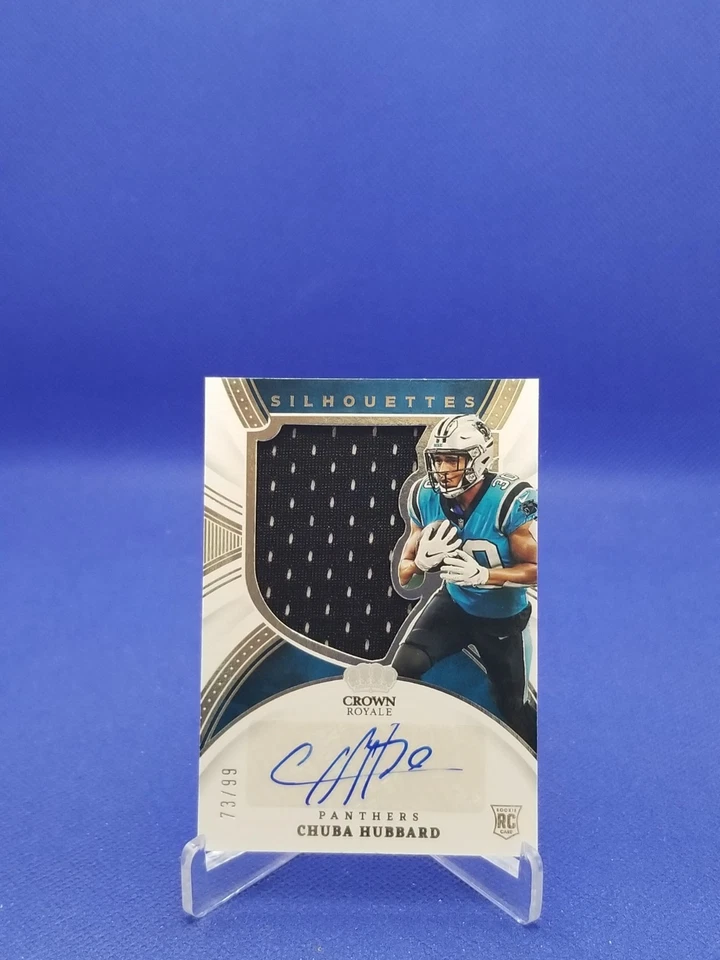 Chuba Hubbard 2021 Panini Chronicles Crown Royale Silhouette RPA Auto RC /99 - Image 1 of 2