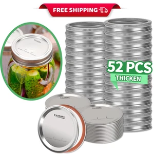 Canning Lids and Rings 52 Count Regular Mouth Mason Jar Band For Ball Kerr Jars - Picture 1 of 7