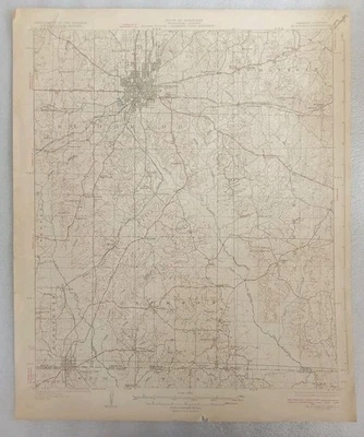 MAPA TOPOGRÁFICO ANTIGUO ORIG EL DORADO ESTUDIO GEOLÓGICO ARKANSAS USGS 1930 Foto 1 de 4