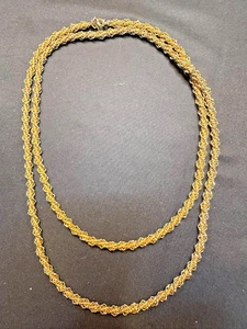Pierre Cardin Large Rope Necklace, Goldtone, 35.5 Inches, Vintage - Picture 1 of 5
