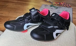 PELOTON PL-SH-B-44 BLACK LEATHER ROUND TOE CYCLING SNEAKER UNISEX Shoes Size 44 - Picture 1 of 13
