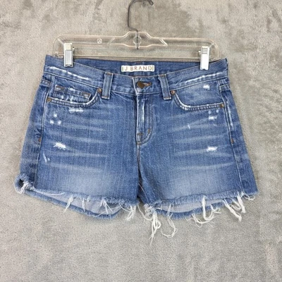 J Brand Shorts Womens 26 Blue Distressed Frayed Hem Denim LIBRA Style Cotton - Image 1 of 4