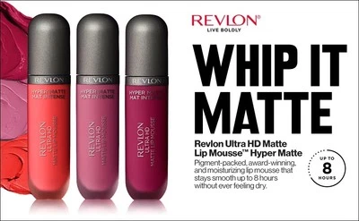 REVLON Ultra HD Lip Mousse Hyper Matte, Longwearing Creamy Liquid Lipstick - Image 1 of 2