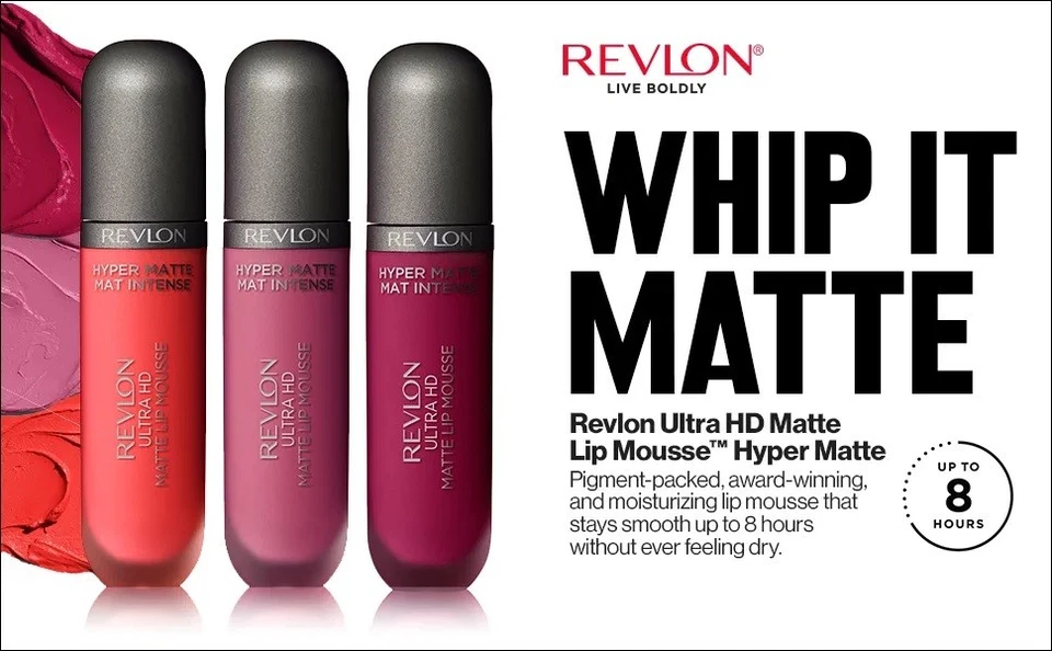 REVLON Ultra HD Lip Mousse Hyper Matte, Longwearing Creamy Liquid Lipstick - Image 1 of 2