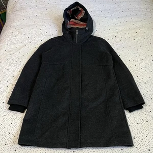 Abrigo con capucha Pendleton de lana para mujer M carbón fresno repelente al agua - Imagen 1 de 10
