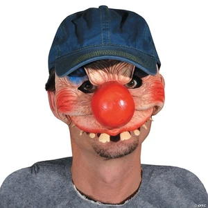 Zagone Studios Clowning Around Latex Half Mask w/ Baseball Cap M9001 #95 - Picture 1 of 4