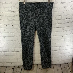 Lane Bryant Skinny Pants Womens Sz 14 Black Gray Cheetah Print - Picture 1 of 9