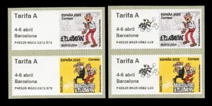 ESPAÑA 2025 Sellos ATM - Mortadelo y Filemón Saló Còmic Barcelona Ibáñez Humor - Imagen 1 de 1