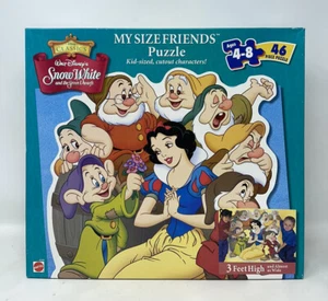VTG 1990s SNOW WHITE 7 DWARVES My Size Puzzle 46pc 3 Feet Large Jumbo New SEALED - Picture 1 of 4