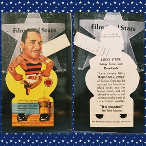 ⭐ 1930 T14 Lucky Strike Cigarettes Film Star Bridge Hands Noah Beery - Picture 1 of 2