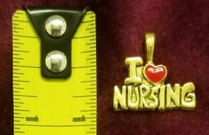 I Love Colgante Enfermería NUEVO Collar Joyería Enfermera Hospital Clínica Escuela de Medicina - Imagen 1 de 2