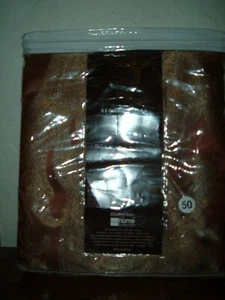 JC Penney Regal Paisley Rod-Pocket Panel 100% Polyester eleganter Kunstseide Stoff - Bild 1 von 2