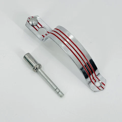 NOS Vtg Red Line Chrome CABINET CATCH PULLS ART DECO National Lock Co N61-3333A Cover