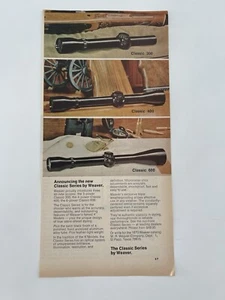 Vintage 1970 Print Ad Weaver Scopes Classic Series 300, 400, & 600 Ad Only - Picture 1 of 3