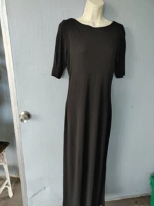 Lauren Ralph Lauren Black Long Dress S/S Sleeves SZ S - Picture 1 of 3