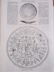 Orfèvrerie Antique Patère d'Or de Rennes 1851 Gravure Article de presse - Foto 1 di 1