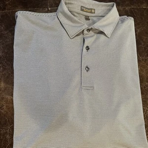 Peter Millar Polo Golf Shirt Herren Größe L gestreift - Bild 1 von 6