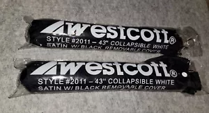 2011-43" Westcott Optional Wh Satin w/ Removable Black Cover Umbrella - Picture 1 of 4
