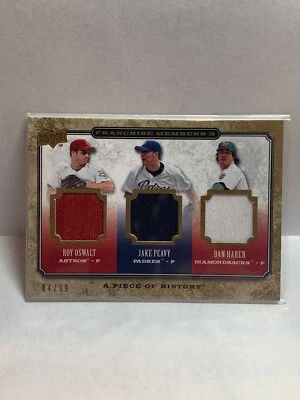 Camiseta 2008 Piece of History miembro de la franquicia #8 Roy Oswalt Jake Peavy Dan Haren Foto 1 de 2