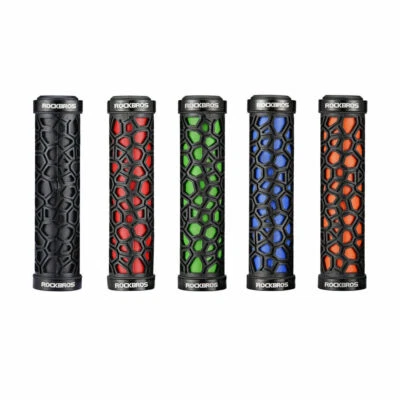 ROCKBROS Mountain Bike Handlebar Grips Bicycle Double Lock-on Rubber Grip 2.22cm - Image 1 of 4