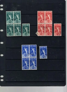 SOUTH AFRICA 1949 UPS BLOCKS WITH STAMPS USED SCOTT 110 - 112 SON CANCELS - Picture 1 of 1
