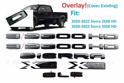 Overlay Gloss black X31 Off Road Sierra 2500HD3500HD SLE Emblem 2020+ Sierra - Image 1 of 4