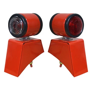 Butler Style Lamp Rear Lights & Brackets Case Massey Ferguson 35 35X 65 Tractors - Picture 1 of 13