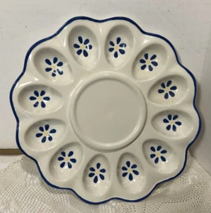 Pfaltzgraff Pottery Springwood Cloverhill 10" Deviled Egg Serving Tray Plate - Picture 1 of 2