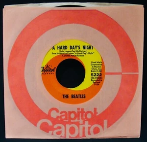 THE BEATLES~A Hard Day's Night + I Should Have Known 45 w/sleeve~CAPITOL #5222 - Foto 1 di 2