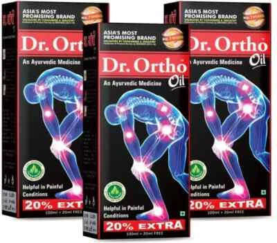 DR ORTHO Dr. Ortho Joint Pain Relief Oil 120ml, -Ayurvedic Pain Massage Oil----Pack of 3
