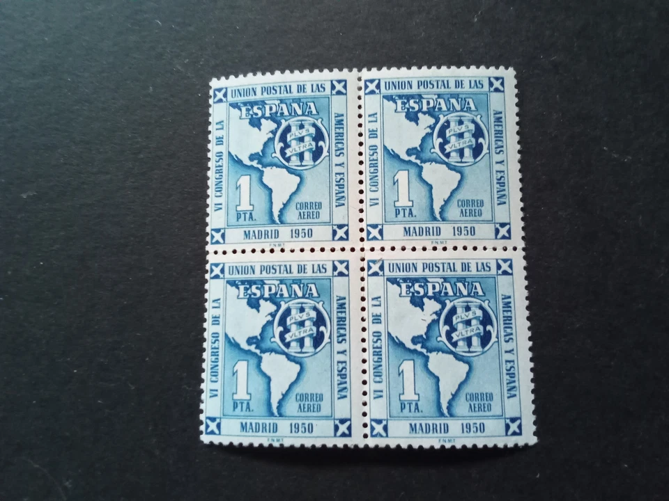 ESPAÑA 1951, UPAE Congreso, Bloque de Cuatro Nuevo MNH**, 1091 - Imagen 1 de 1