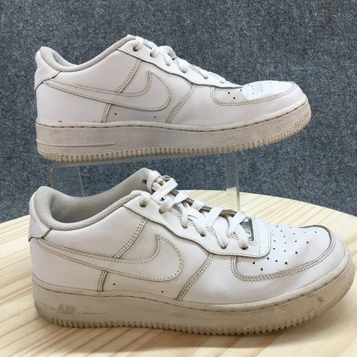 Scarpe Nike Youth 7 Donna 8.5 Air Force 1 Sneakers 314192 117 Pelle Bianco