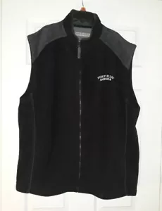 Chaleco Perry Ellis para hombre XL gris lana negra cremallera completa sin mangas - Imagen 1 de 7