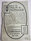 Original Catalog 1909-1910 JS Shields & co SUITS, OVERCOATS,Pipes HATS 128 Pgs