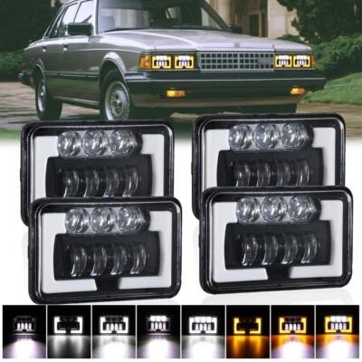 Faros LED alto/bajo DRL H4 4x6" para Chevrolet Monte Carlo SS 1980-1988 DOT 4 piezas Foto 1 de 4