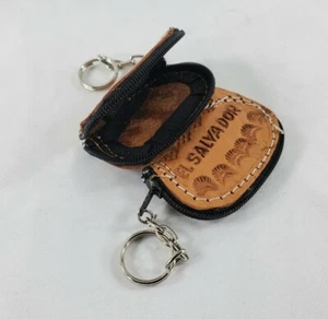 2 Portachiavi in pelle salvadoregna fatti a mano El Salvador Lavero De Bolsa De Cuero - Foto 1 di 7