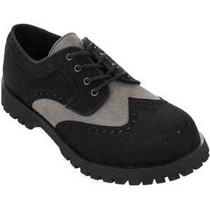 Boots & Braces Herren Budapester Vegetarian Suede schwarz grau Vegi Halbschuhe - Bild 1 von 2