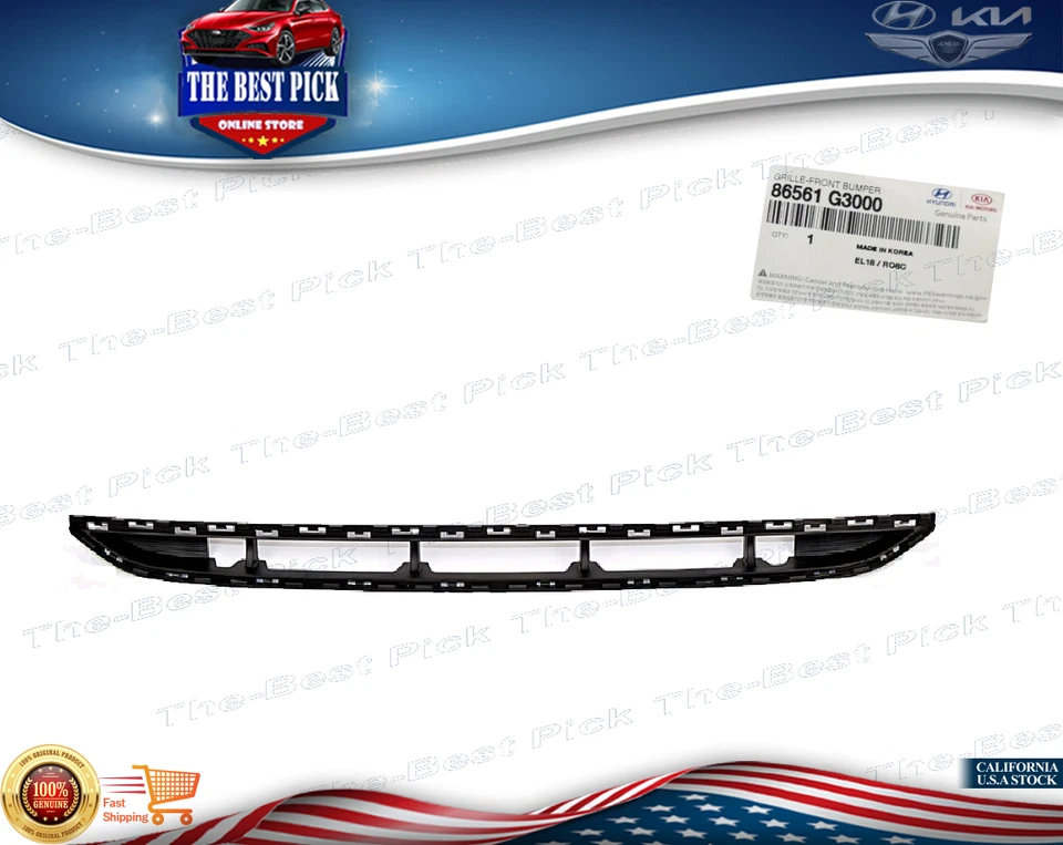 ⭐GENUINE⭐ Front Bumper Lower Grille For Hyundai Elantra GT 2018-2020 86561G3000 - Image 1 of 1