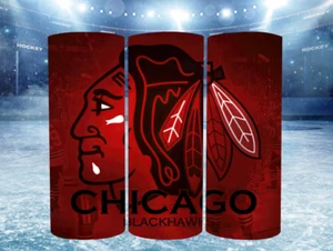 Chicago Blackhawks Stainless Steel NHL Hockey Tumbler With Metal Straw - 20 Oz - Picture 1 of 3