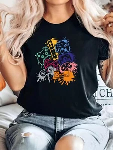 Women's Short Sleeve Round Neck Fashion T-shirt - Comfortable, Breathable - Picture 1 of 27