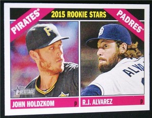 2015 Topps Heritage #123 John Holdzkom RC R.J. Alvarez RC - NM-MT