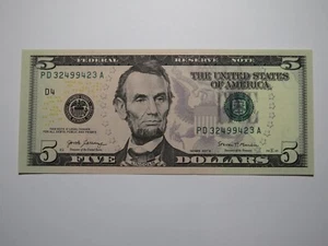 5 $ 2017 Radar Seriennummer Federal Reserve Währung Banknote Geldschein UNC++++ - Bild 1 von 2