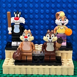 LEGO Disney Series 2 & Looney Toons Minifigures Lot: Chip, Dale, Sylvester, Lola - Picture 1 of 5