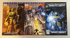 Lote de 3 cómics IDW Transformers Spotlight Bumblebee Nightbeat Hoist - Imagen 1 de 8