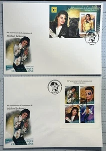 Central Africa 2018 (2 Large FDC) “60th Anni Of Birth, Michael Jackson” - Picture 1 of 1